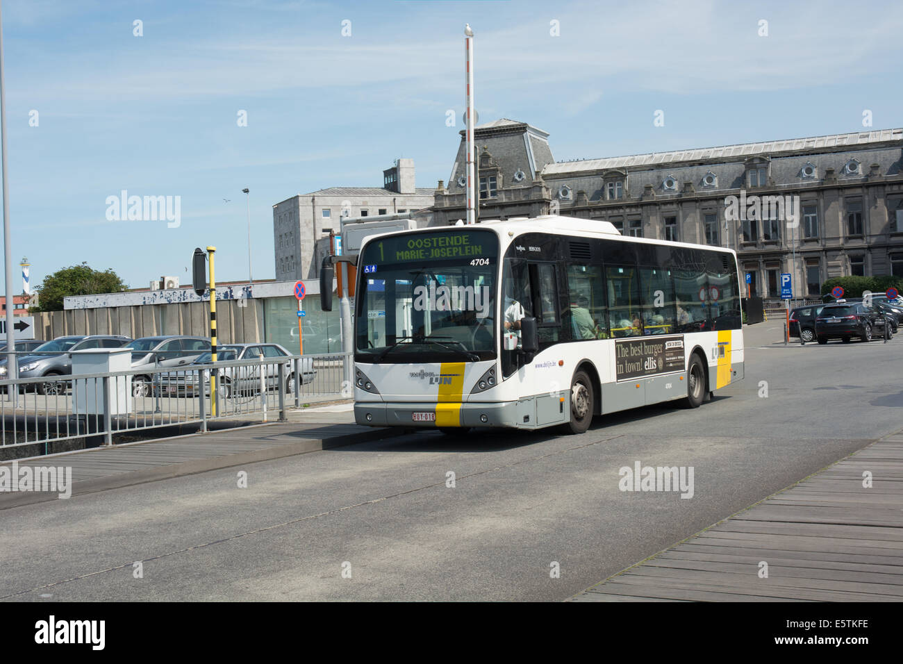 A Van Hool New A309 operated by De Lijn starts its journey on locall route  1 around Ostend Stock Photo - Alamy