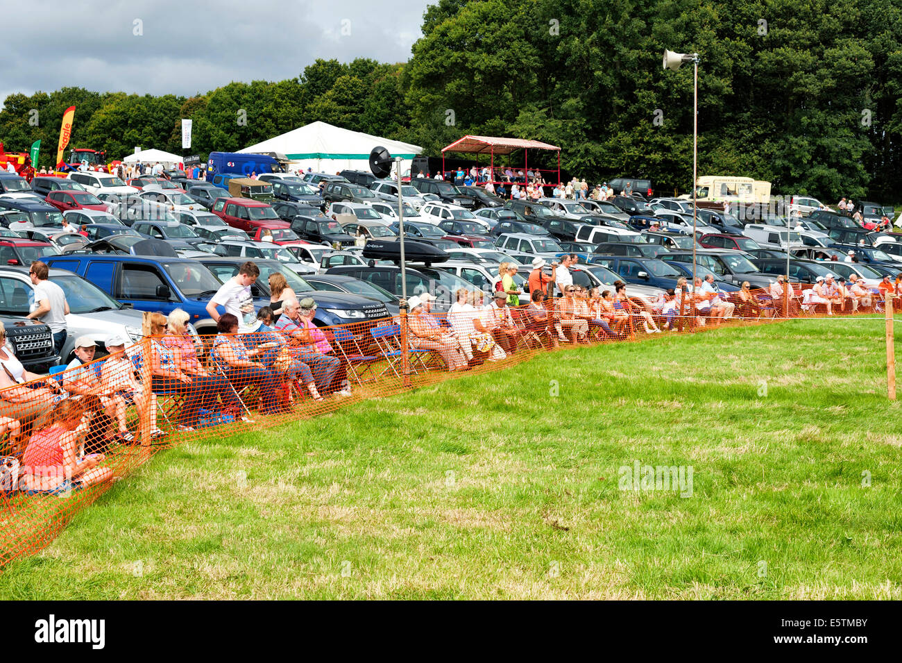 Crowds at the main ring at Ryedale Agricultural show Stock Photo