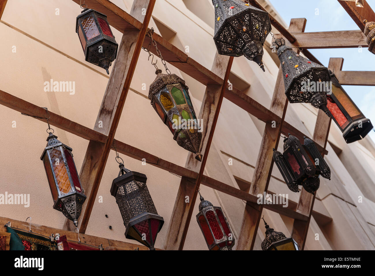 Traditional Arabic metal streetlight Stock Photo Alamy