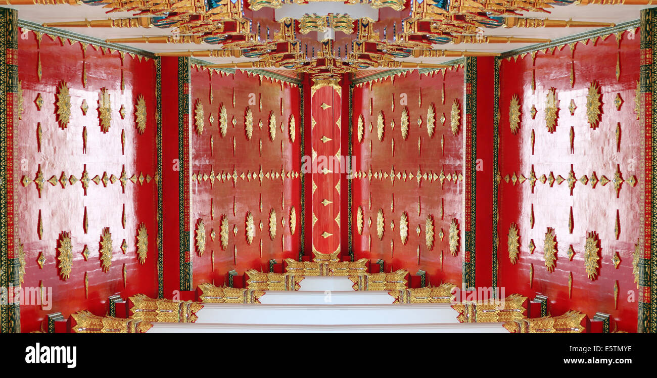 Art pattern of the interior in Thailand temple Stock Photo - Alamy