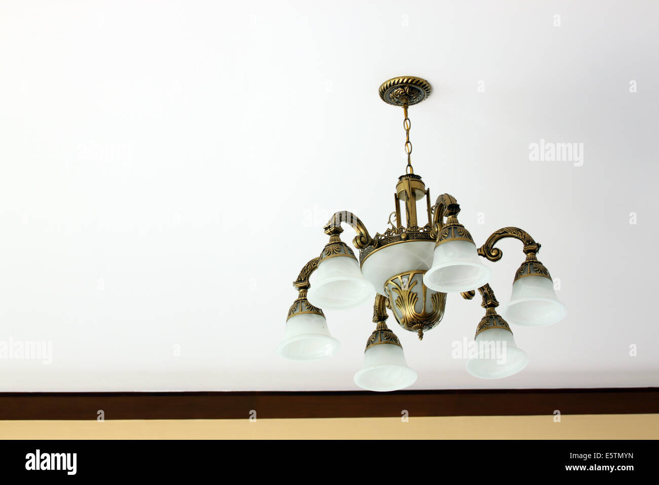 Modern ceiling lamp for interiors. Stock Photo