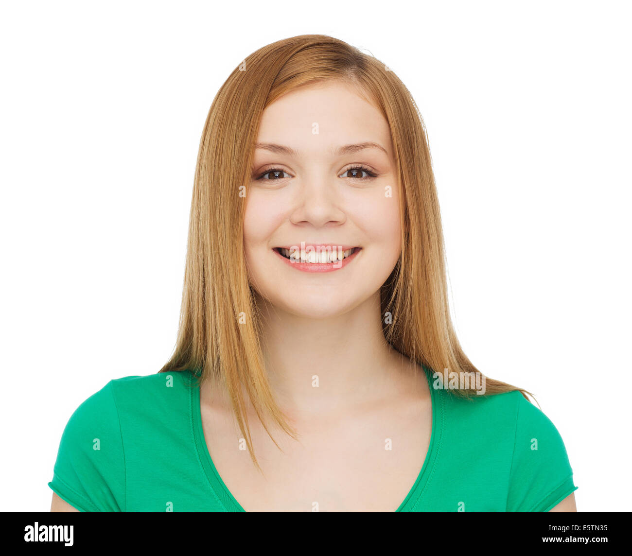 smiling teenage girl in casual clothes Stock Photo - Alamy