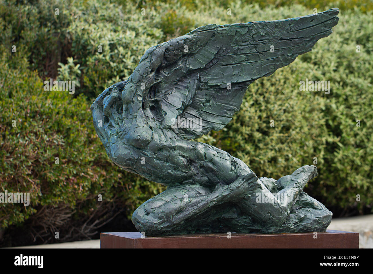 Bronze angel sculpture, Hermanus, South Africa Stock Photo Alamy
