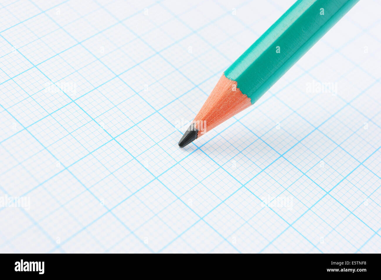 Drawing pencil on graph paper Stock Photo Alamy