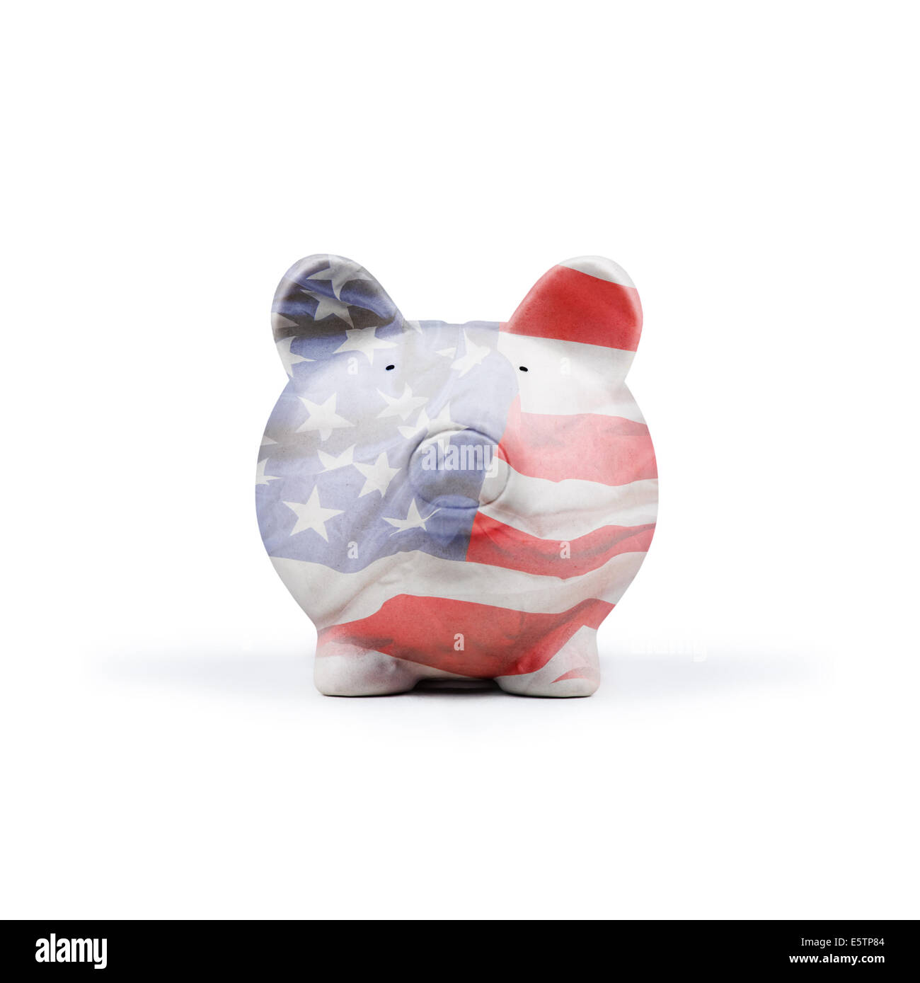 american pig money box isolated Stock Photo