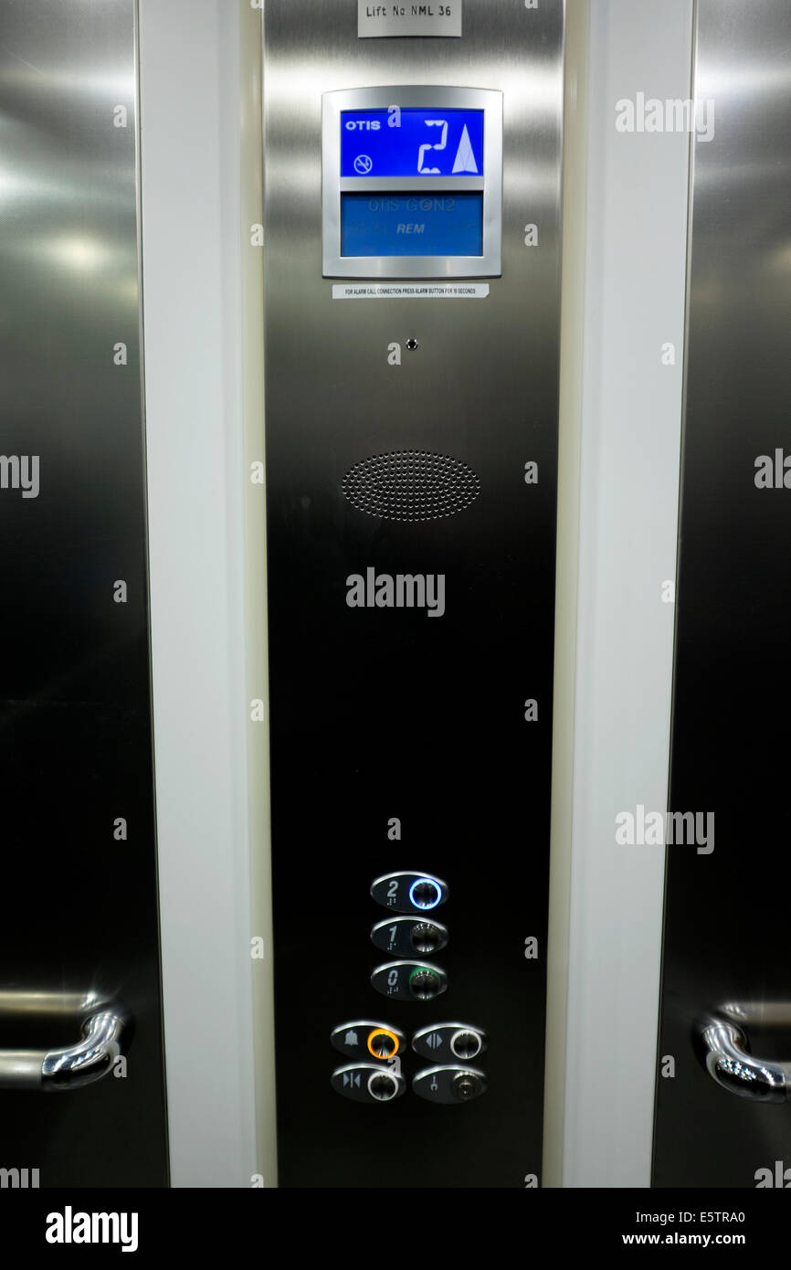 Lift car Elevator Going Up 2nd Floor Interior Stock Photo - Alamy