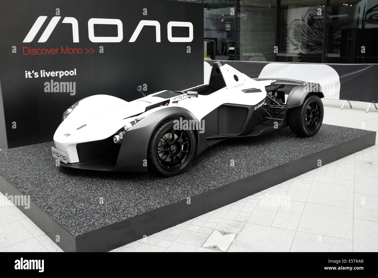 Mono Electric Sports Car Liverpool UK Sleek Fast Stock Photo Alamy