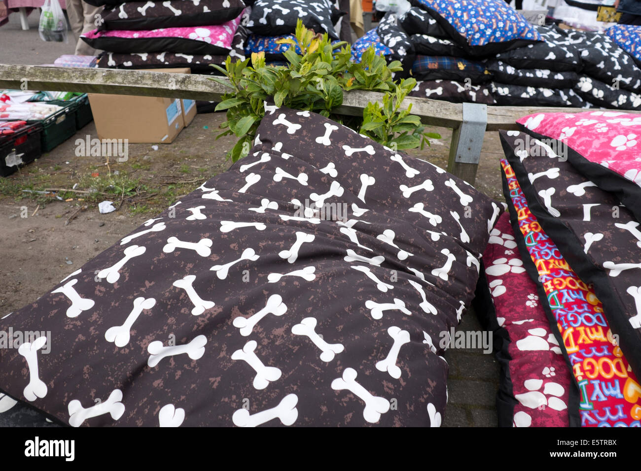 Dog Beds Cushions Bones Blankets Quilt Duvet Animal Stock Photo