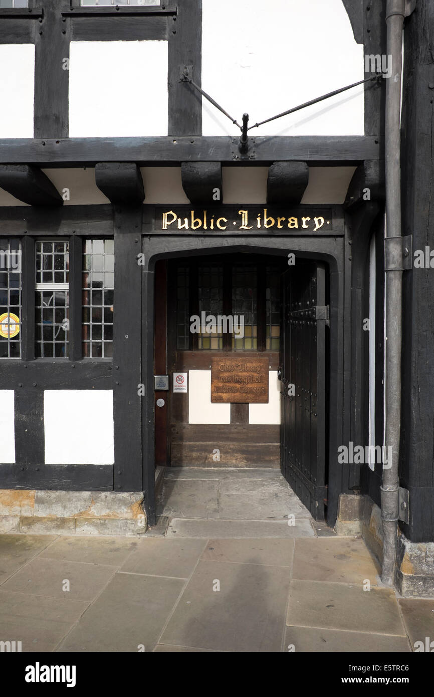 Public Library Andrew Carnegie Stratford Upon Avon Stock Photo