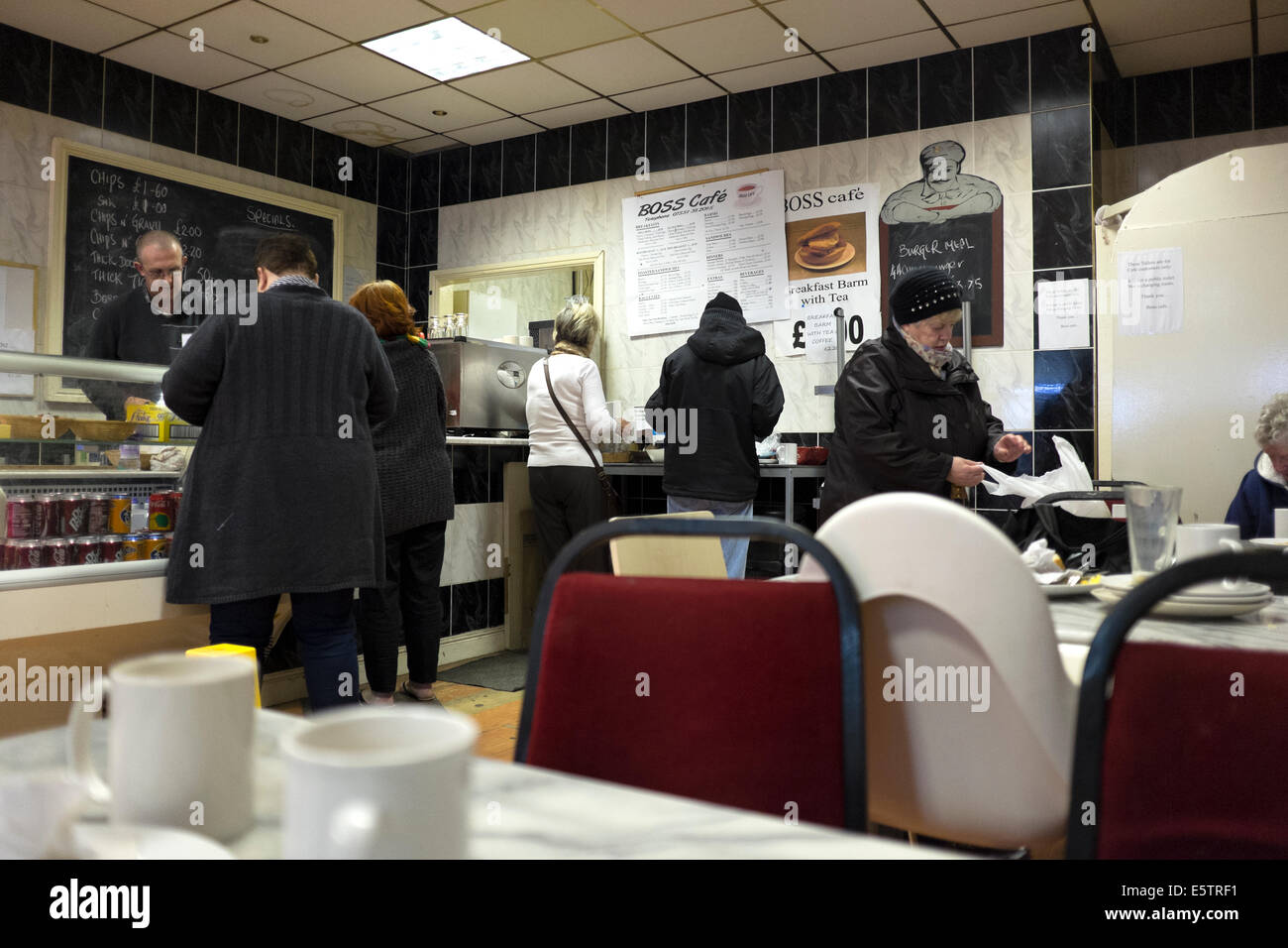 Customers In Greasy Spoon Cafe Cafe Breakfast Tea Stock