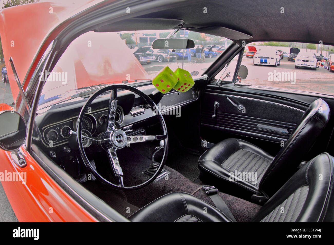 1965 Ford Mustang interior Stock Photo