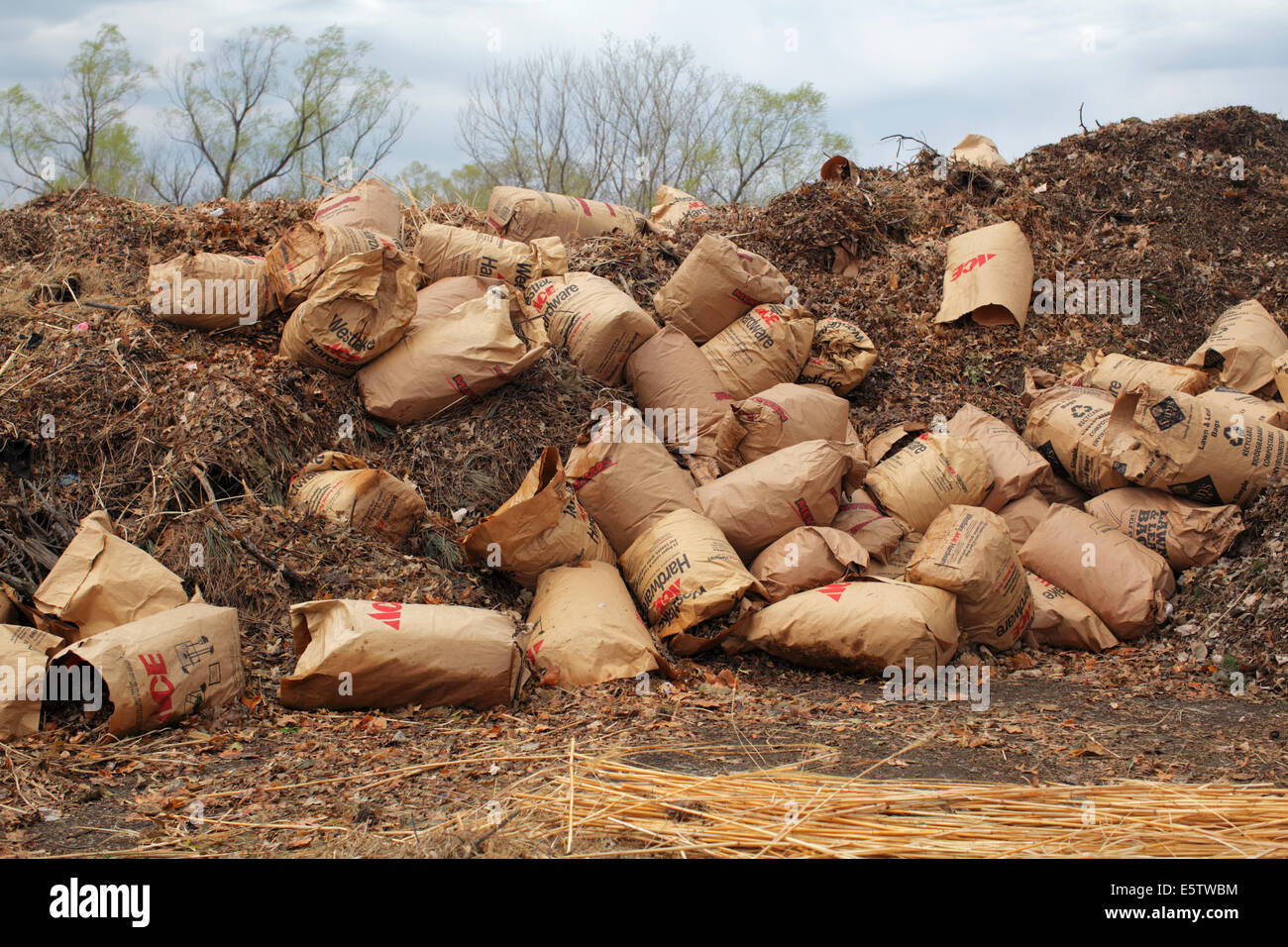 Large yard waste outlet bags