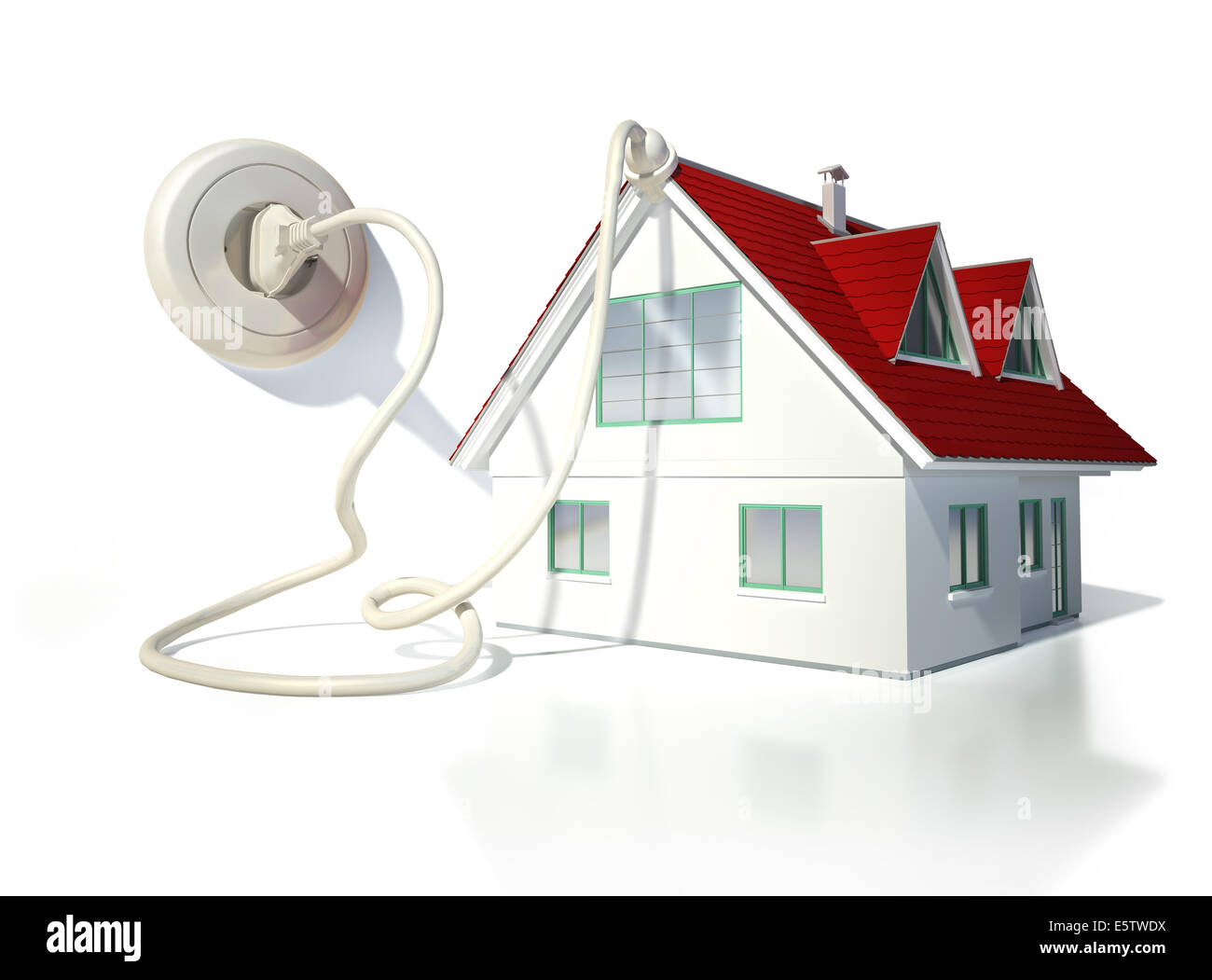 House with electric cable hires stock photography and images Alamy