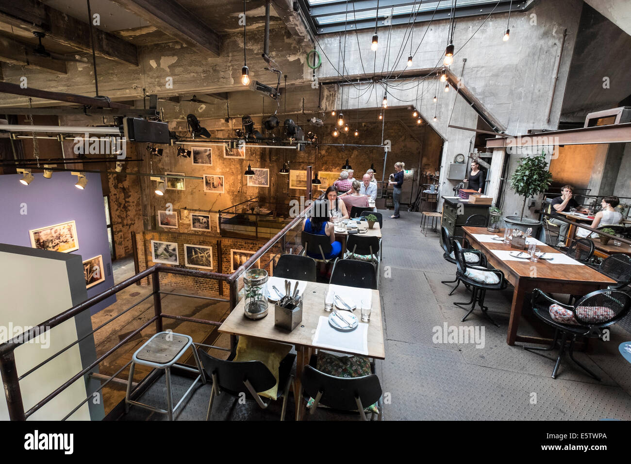 Restaurant La Soupe Populaire  inside cultural and art venue at Botzow in Prenzlauer Berg Berlin Germany Stock Photo