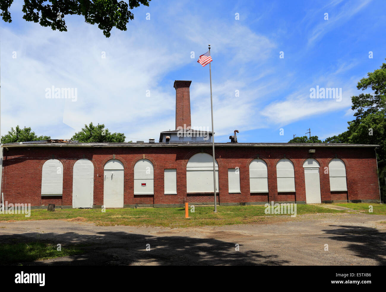 Nikola Tesla's Wardenclyffe research laboratory Rocky Point Long Island New York Stock Photo