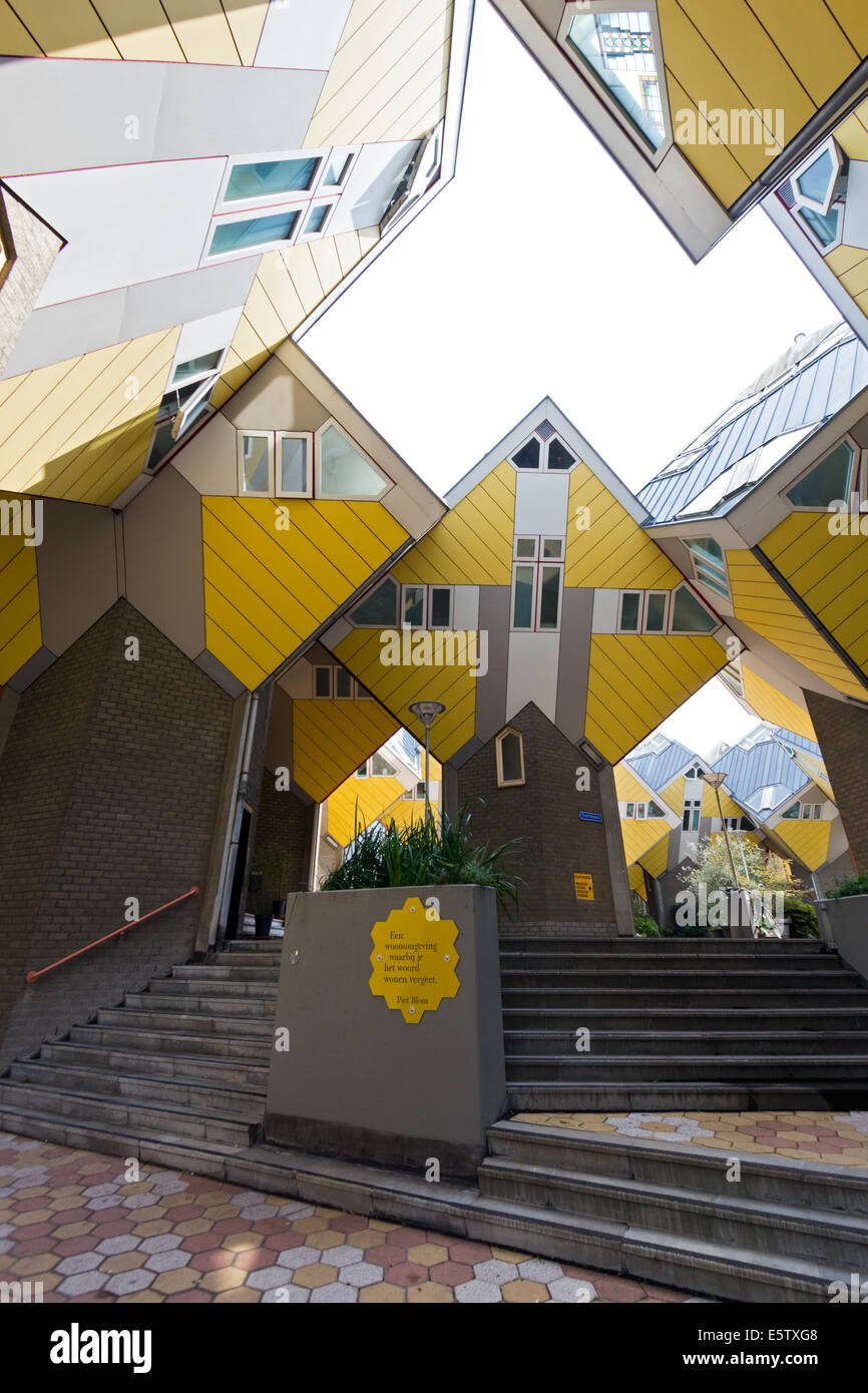 Cube houses in Rotterdam, Netherlands. Stock Photo