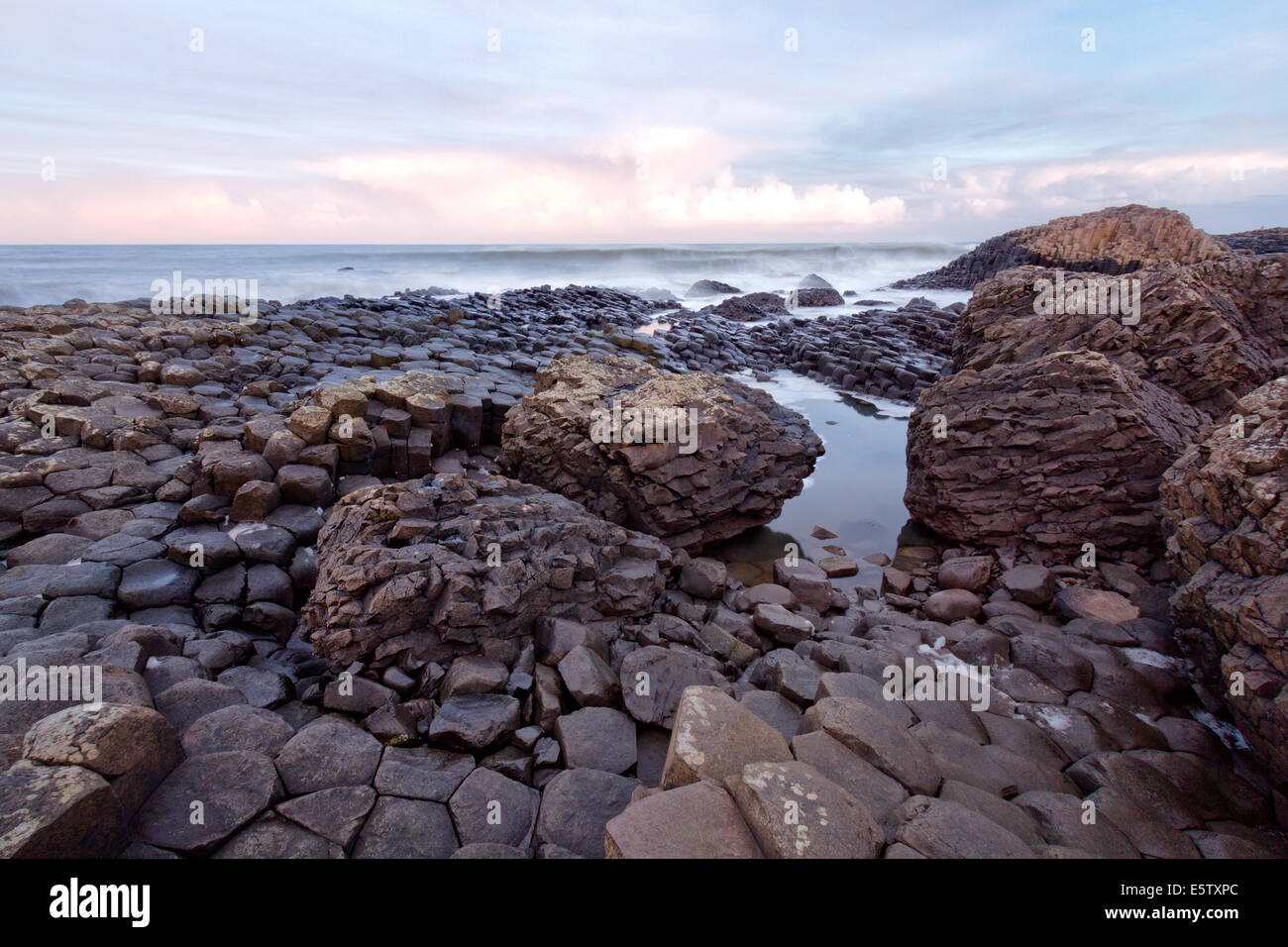 Sunrise at the Giants Causeway, Northern Ireland Stock Photo Alamy