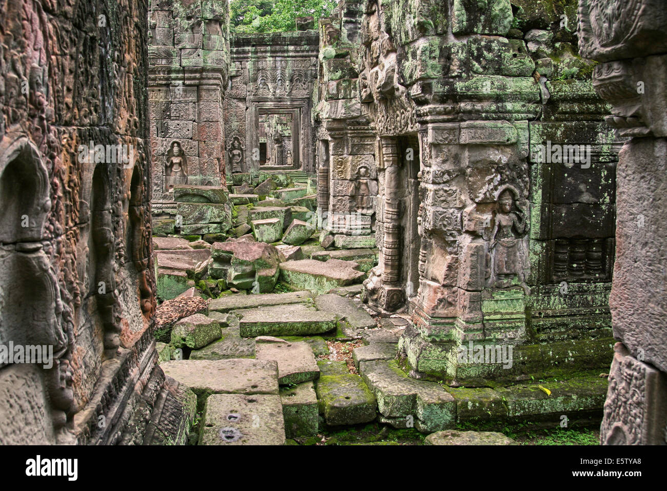 Angkor Wat temple ruin in Cambodia Stock Photo