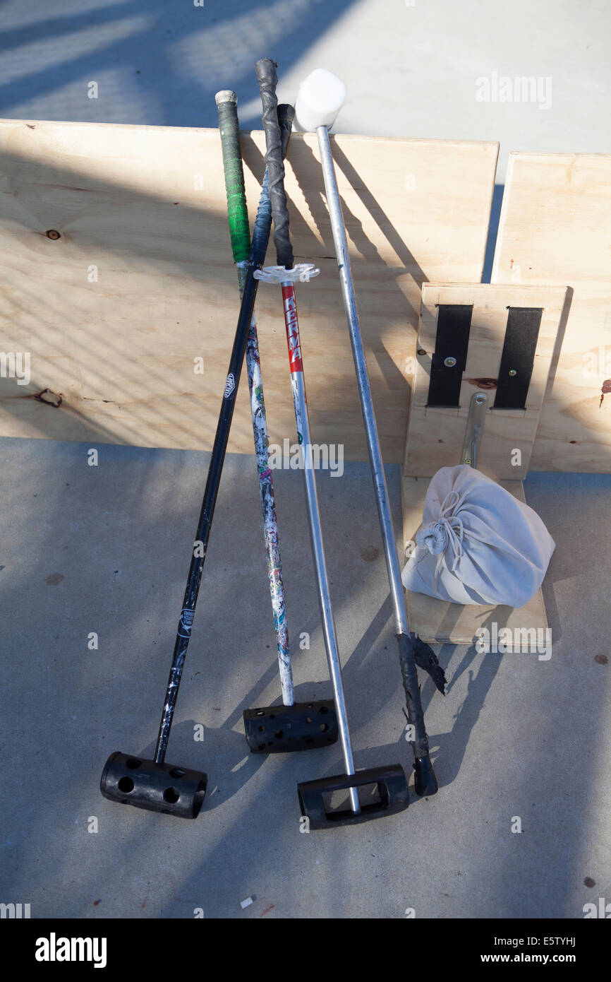 Bicycle Polo mallets Stock Photo Alamy