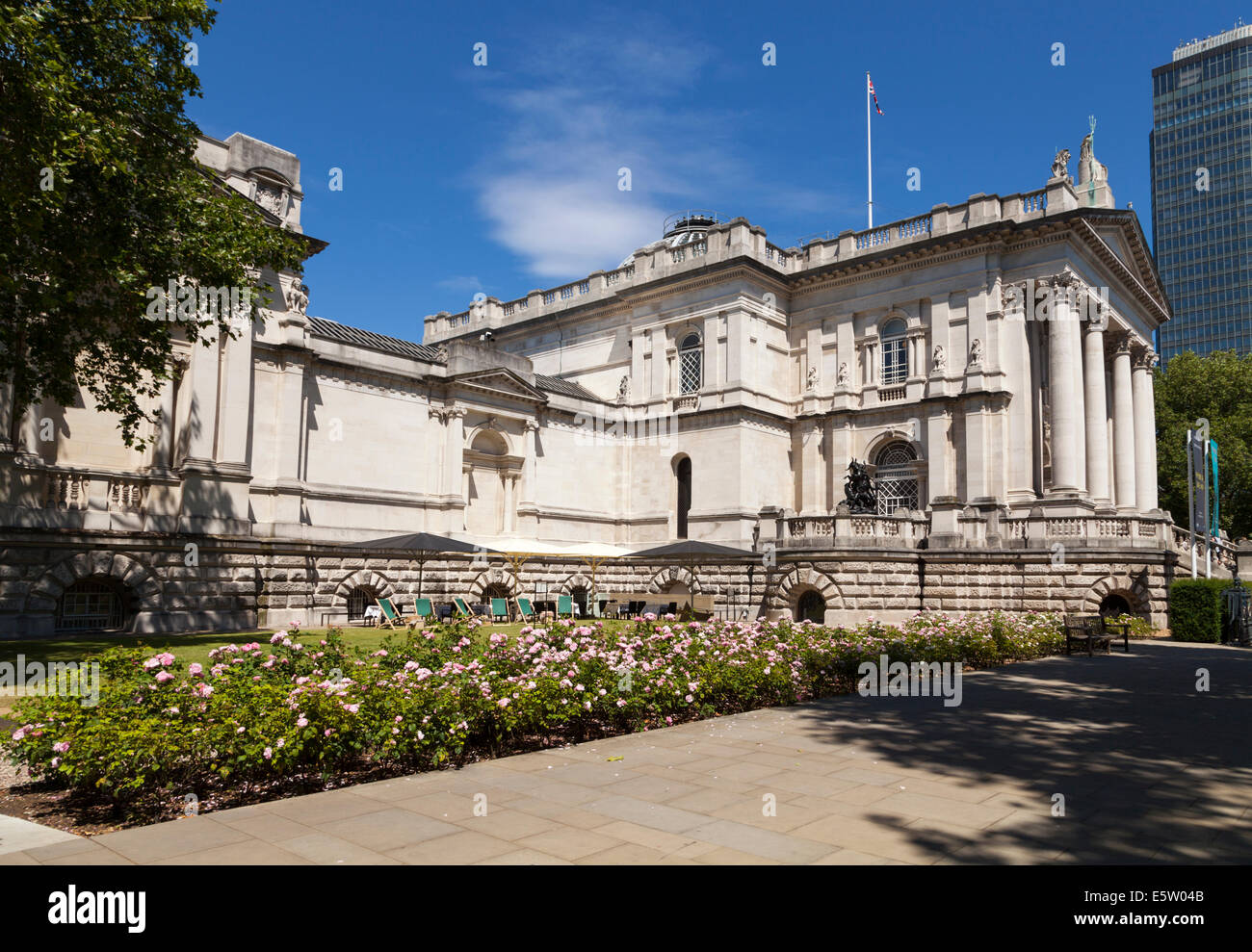 Exterior of the Tate Britain art gallery in Millbank, Westminster on a bright, sunny day Stock Photo