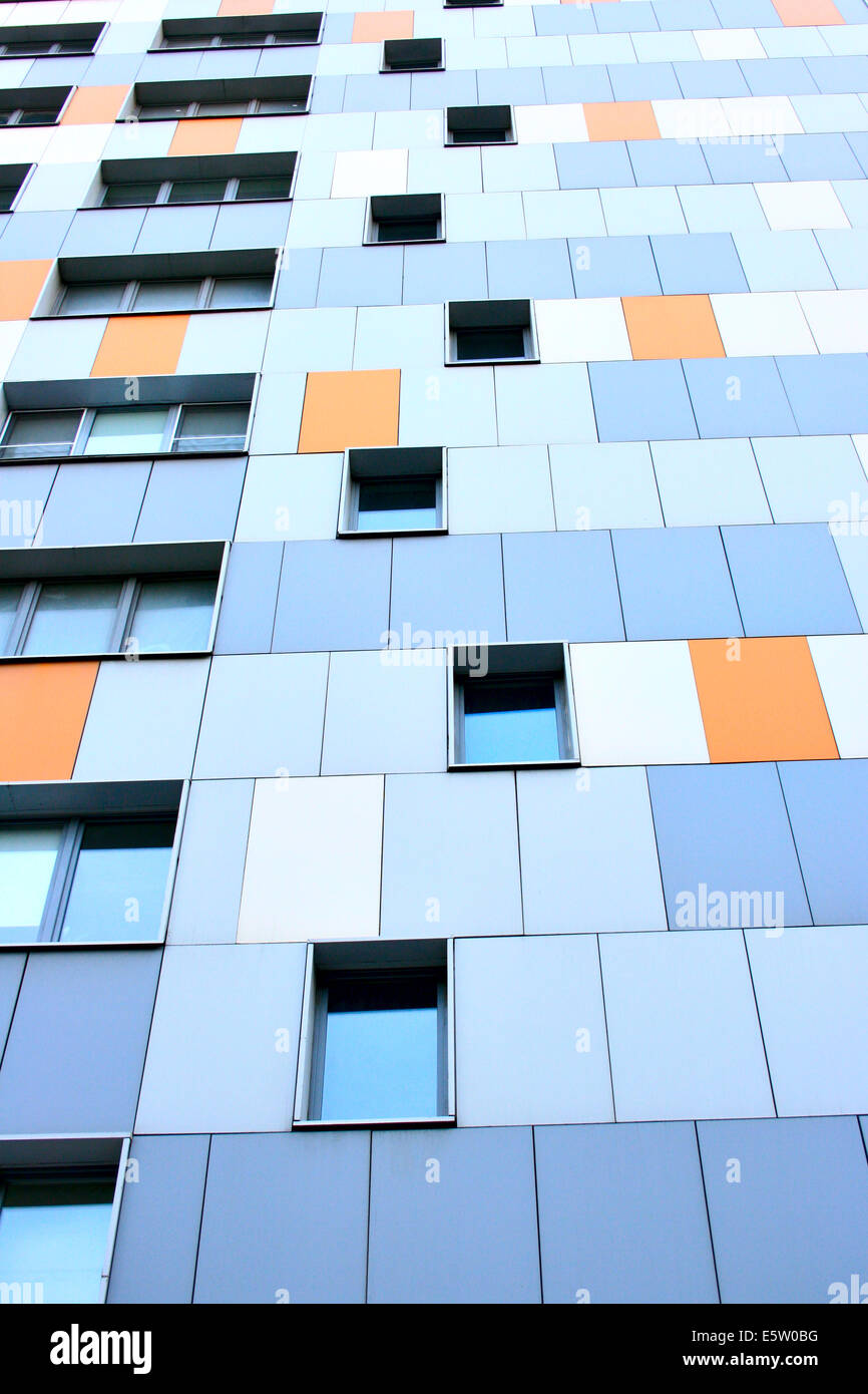 Wall of modern apartment building. Moscow. Russia Stock Photo