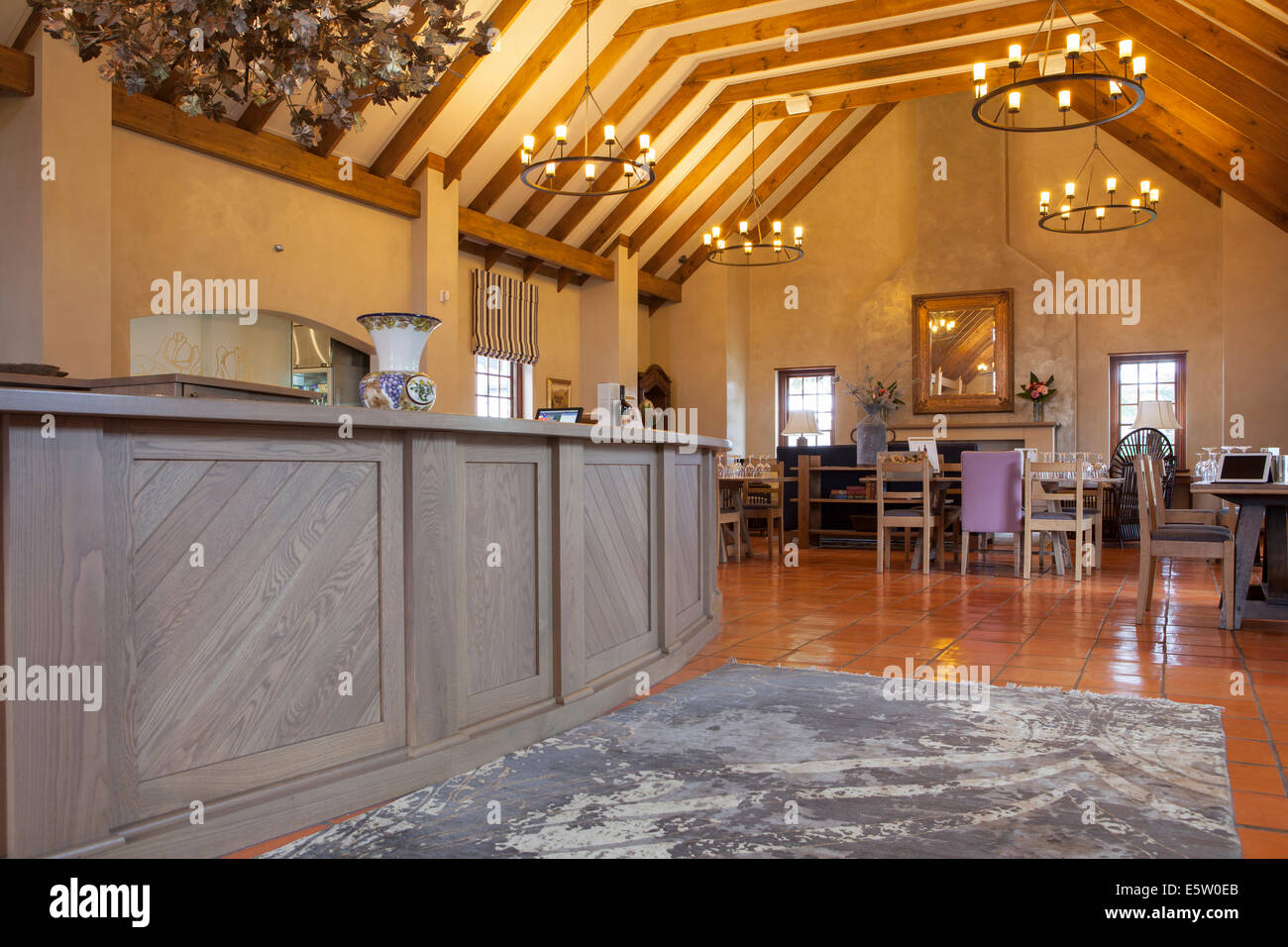 Cellar door tasting room at Voyager estate winery in Margaret River, Western Australia Stock