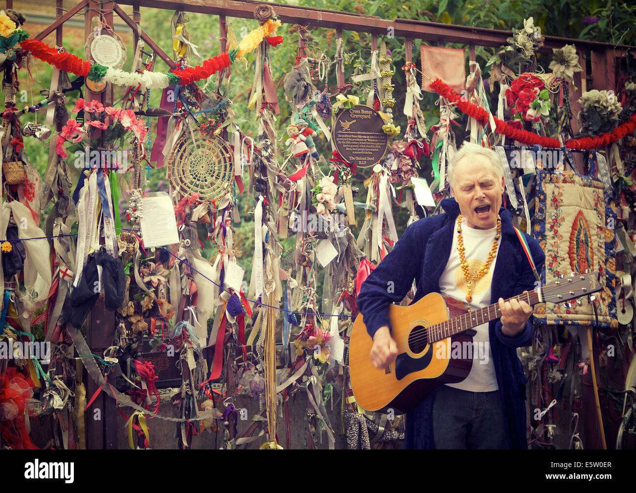 The Cross Bones Graveyard for prostitutes and paupers in Southwark London UK Stock Photo
