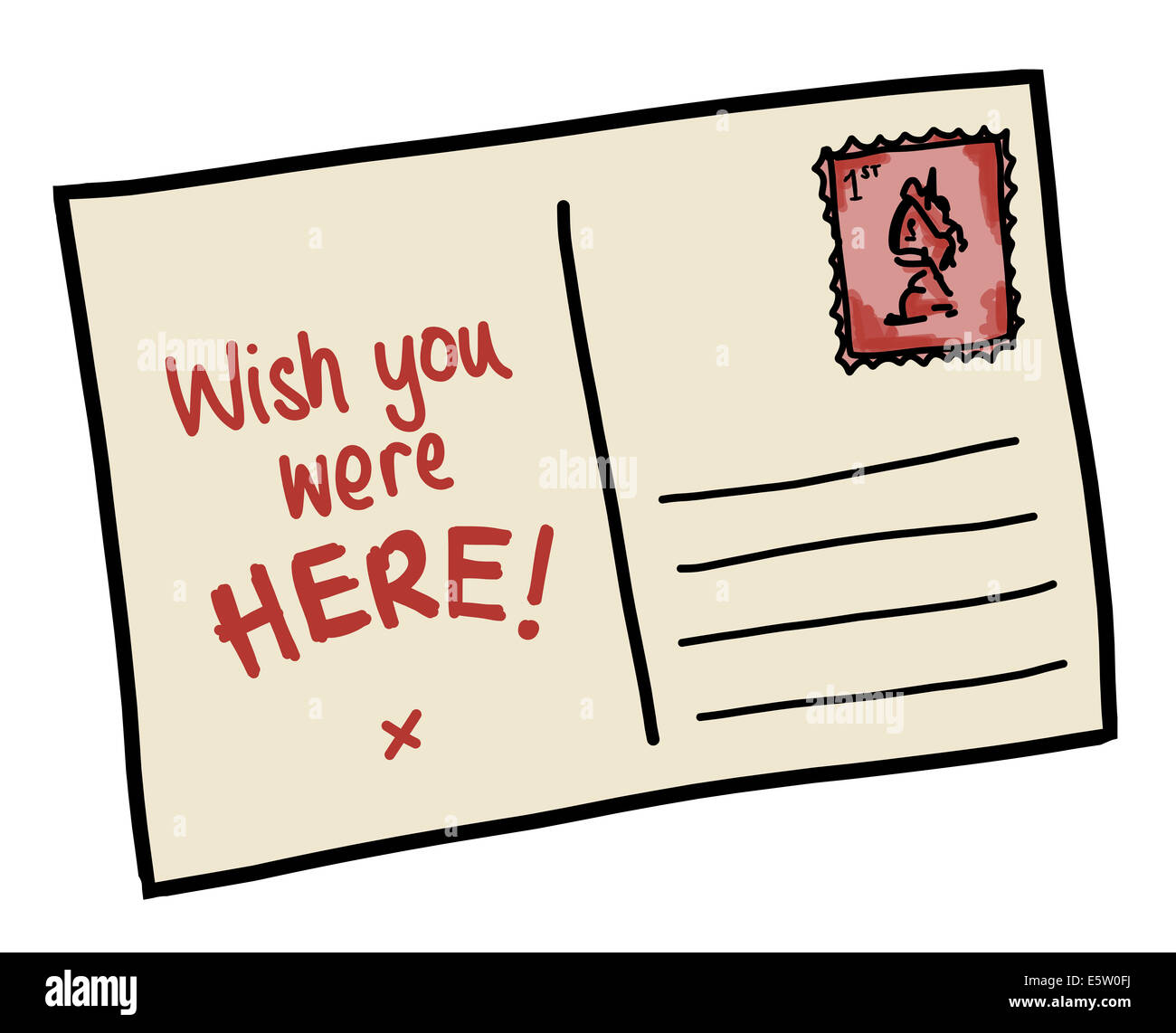Illustration of a postcard Stock Photo Alamy