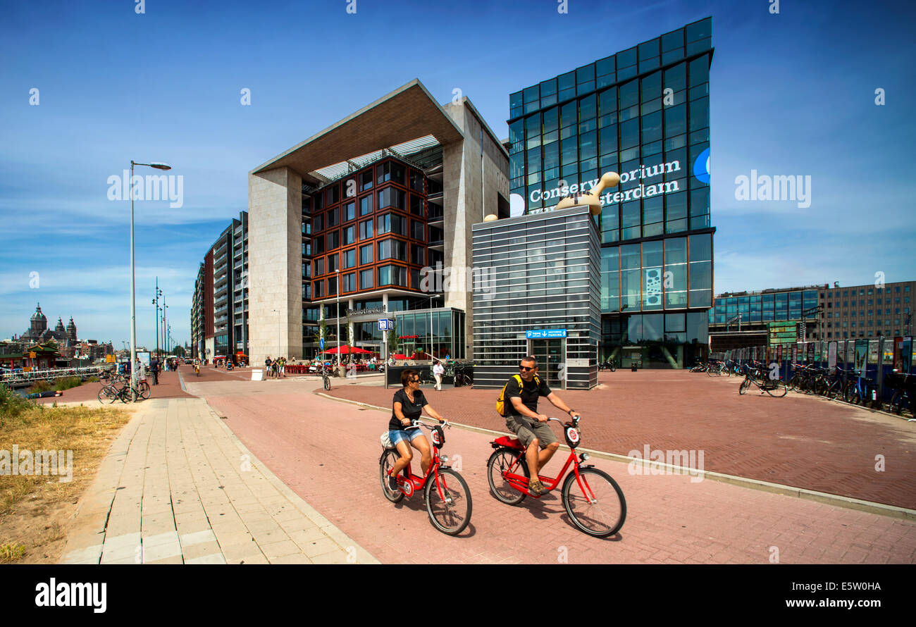 OBA Oosterdok, bibliotheek,  & Conservatorium van Amsterdam, Holland, Netherlands Stock Photo