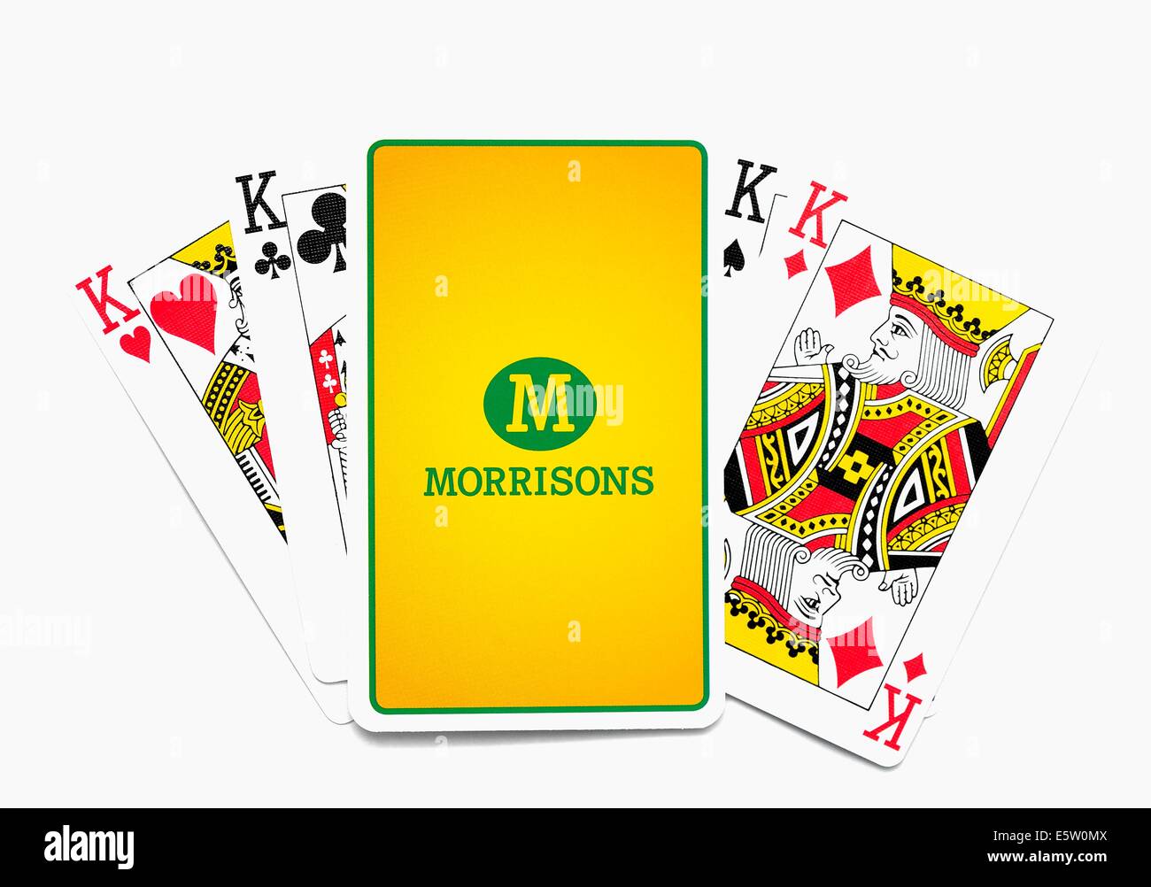 Morrisons supermarket playing cards with 4 kings Stock Photo