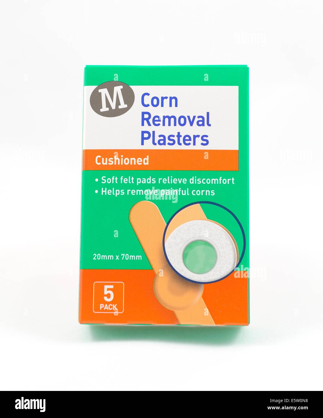 A pack of morrisons own label brand corn removal plasters Stock Photo