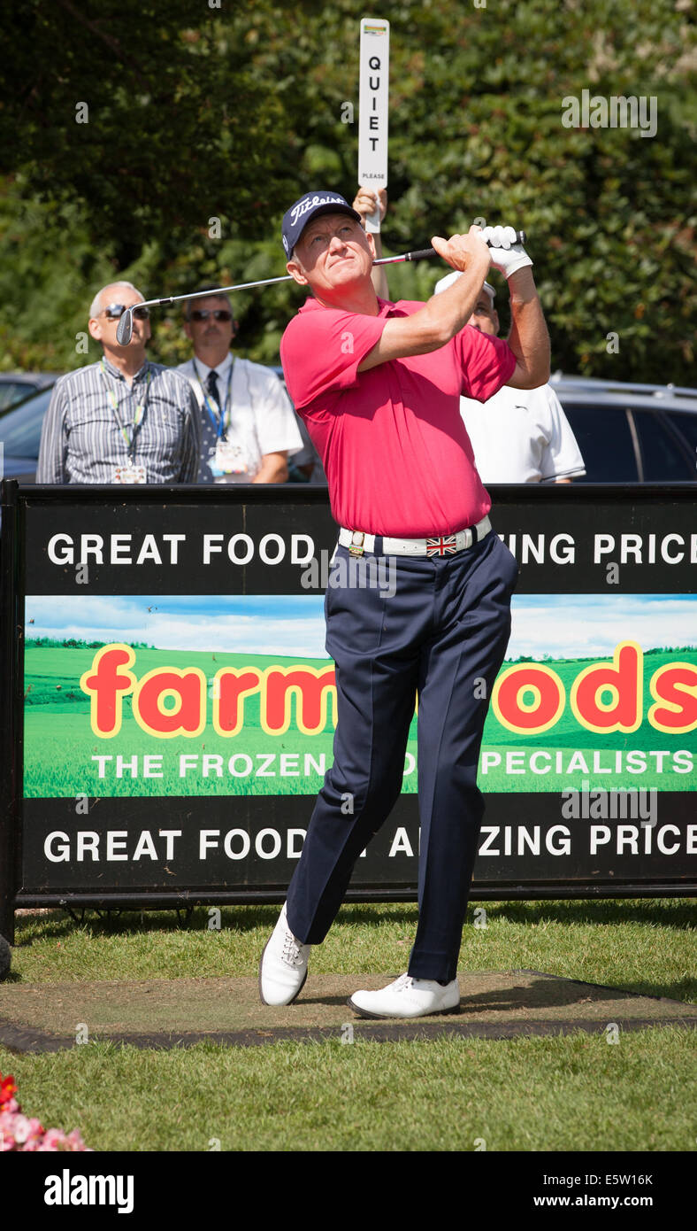 Roger Chapman at Nailcote Hall in Warwickshire, UK. 6th August, 2014.  Farm foods British Par 3 Championship at Nailcote Hall in Warwickshire uk for pro,amatuer and celebrities Credit:  steven roe/Alamy Live News Stock Photo