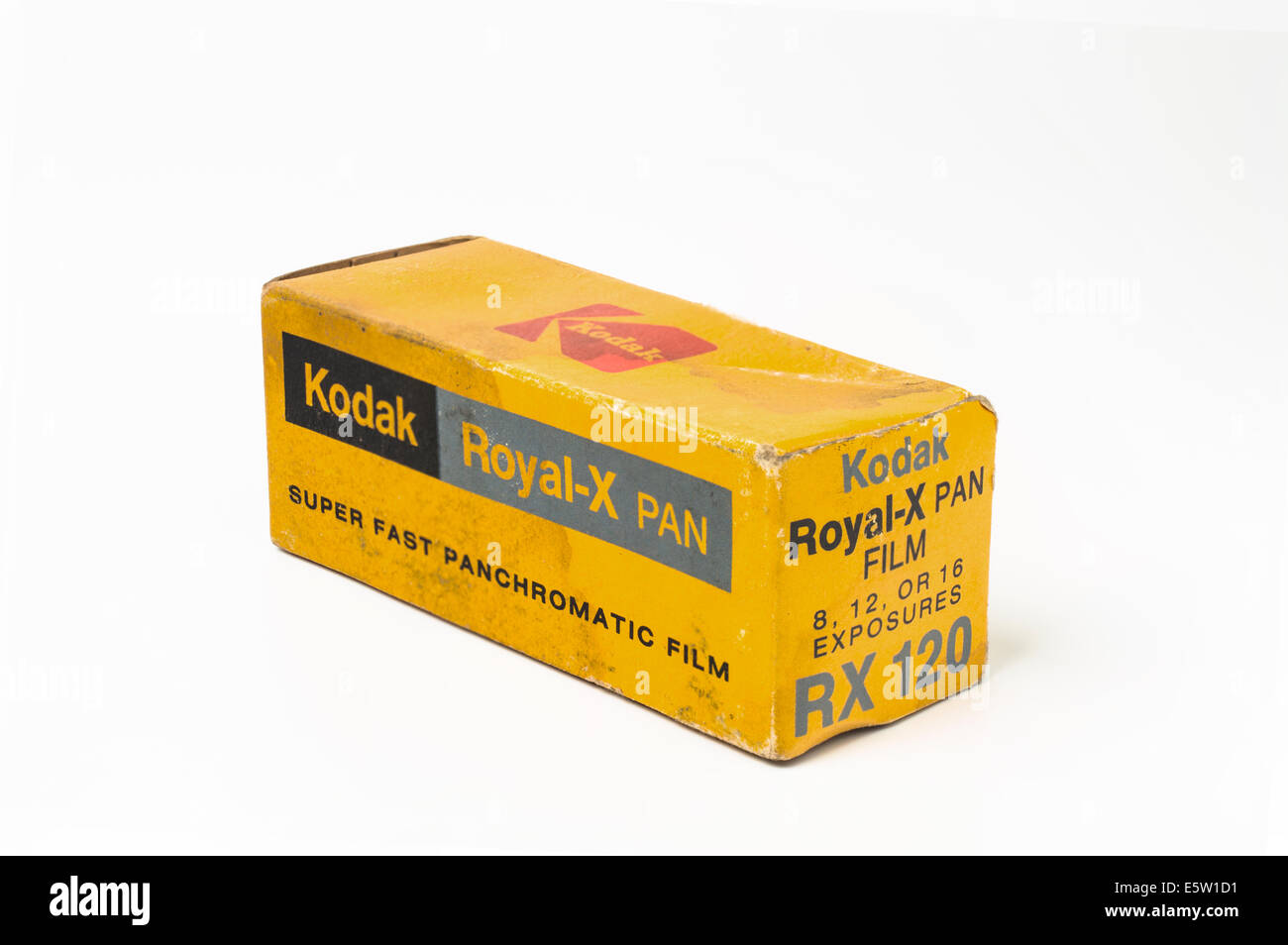 Roll of 120 Kodak Royal-X PAN high speed black and white film dated 1977 Stock Photo
