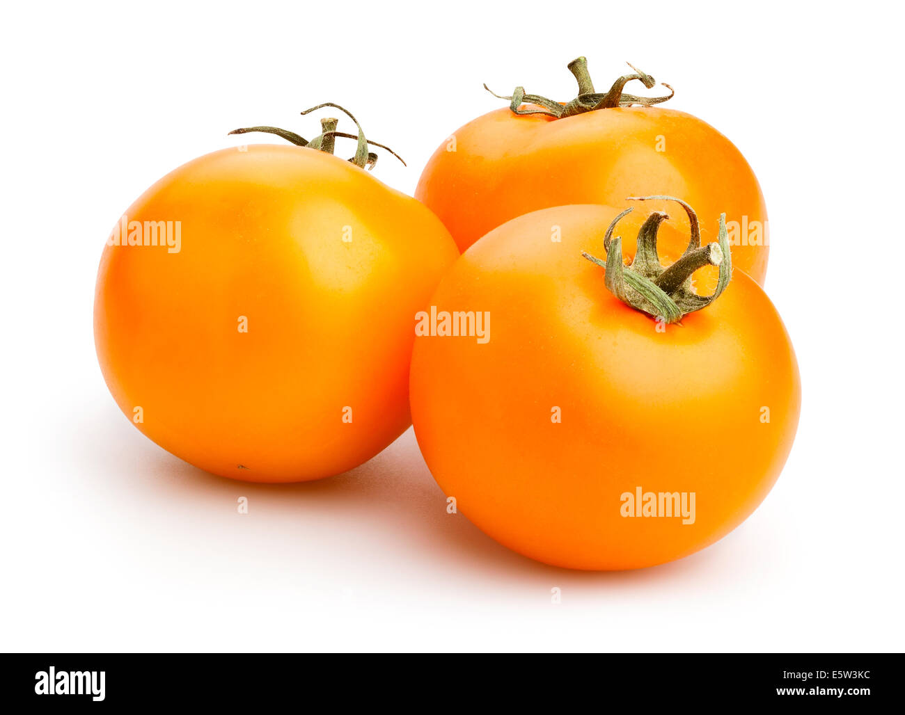 orange tomatoes isolated Stock Photo