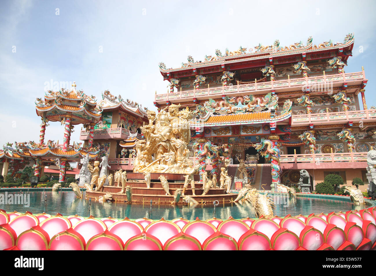 Sculpture in the Chinese Temple,Thailand. Stock Photo