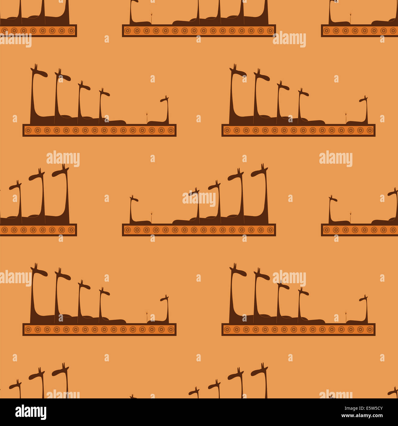 seamless pattern with giraffe family Stock Photo - Alamy