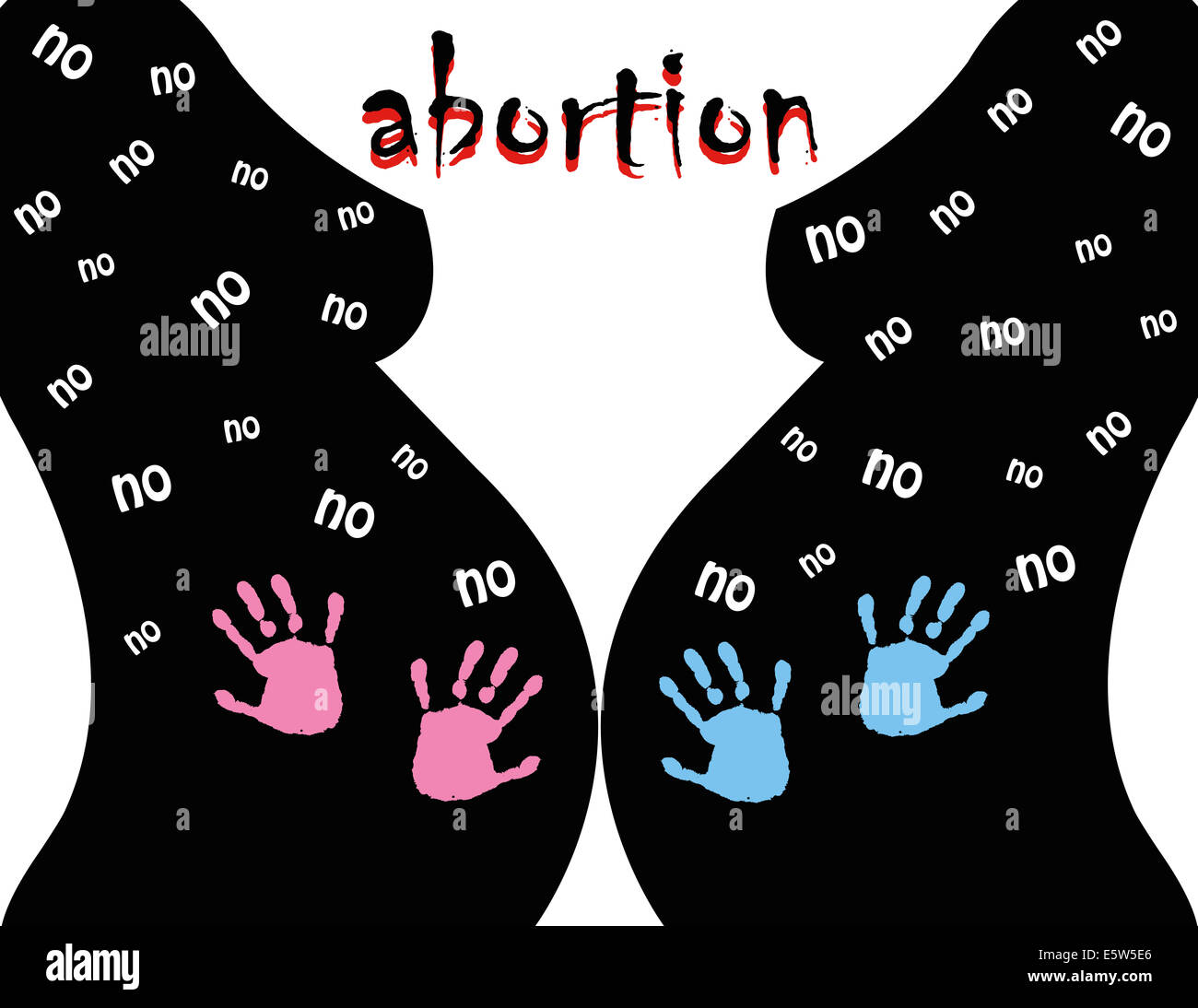 no abortion pregnancy  a boy or a girl Stock Photo