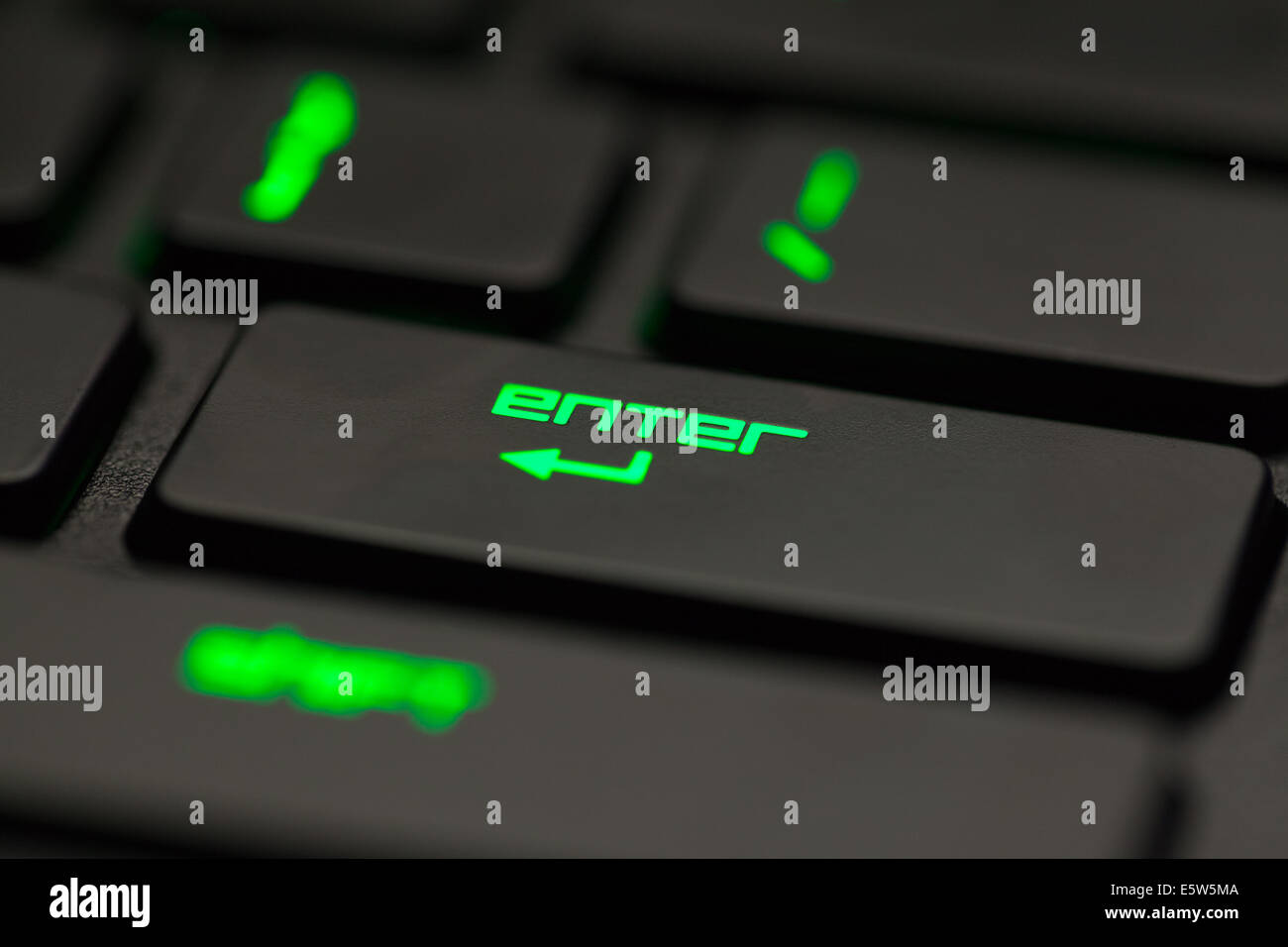 Enter key of computer keyboard Stock Photo - Alamy