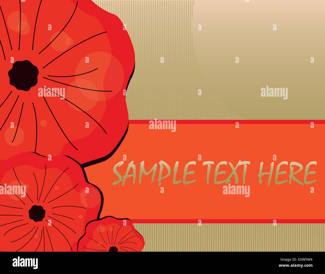 background with red poppy on green Stock Photo - Alamy