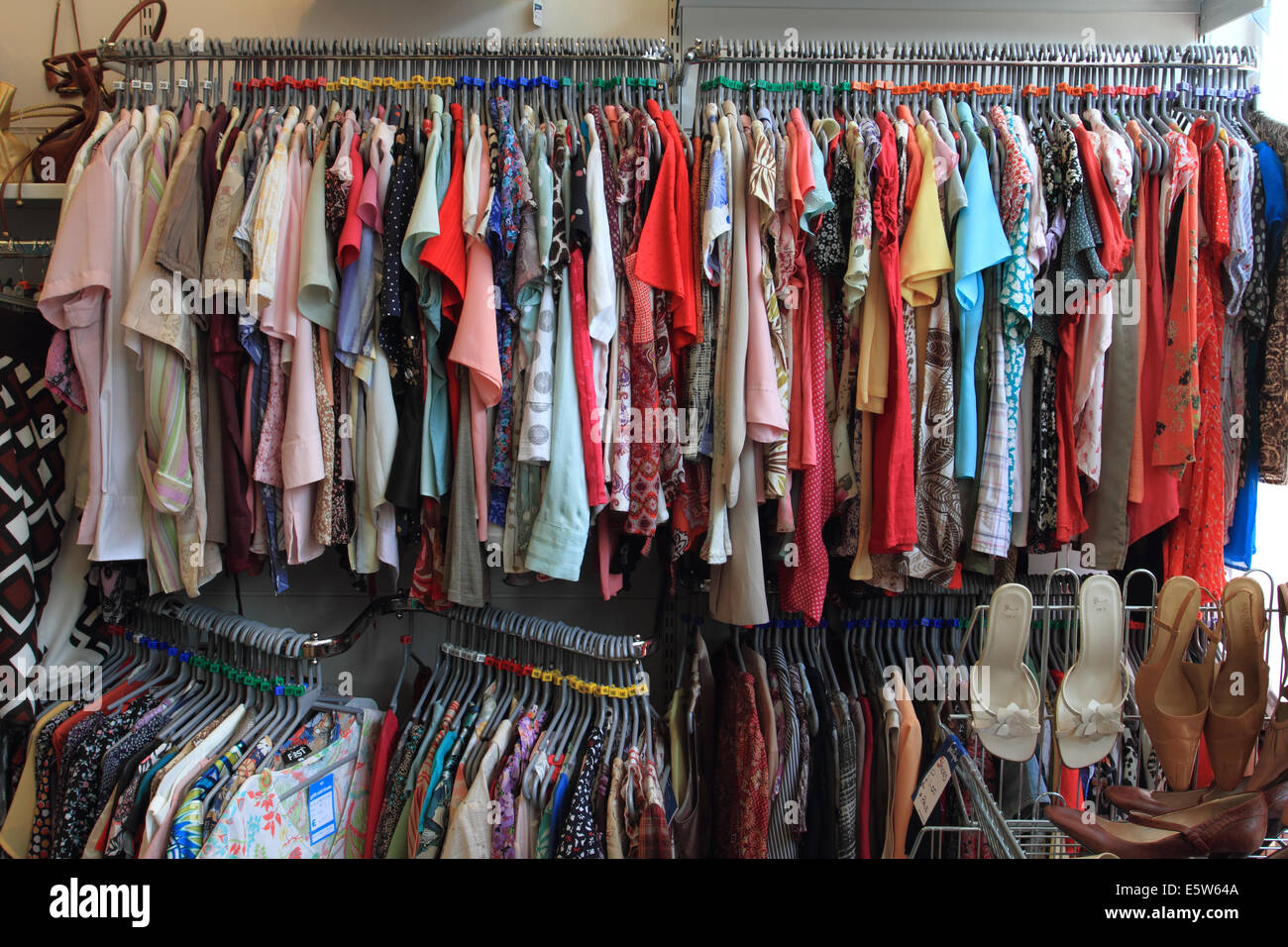 Charity shop dress hi-res stock 
