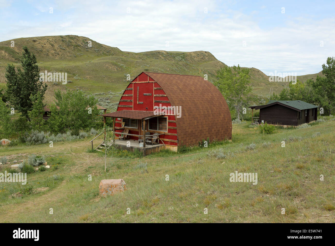 Houses at the La Reata Ranch near Kyle, Saskatchewan, Canada Stock
