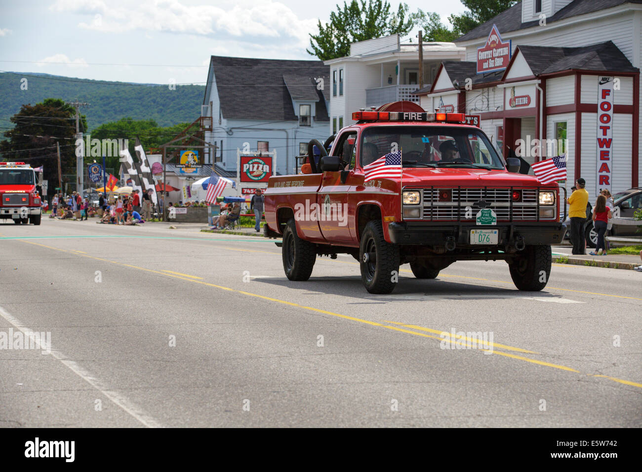 Lincoln Woodstock 4th of July parade in Lincoln, New Hampshire USA