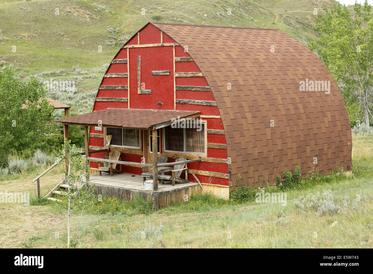 A house at La Reata Ranch near Kyle, Saskatchewan, Canada Stock Photo