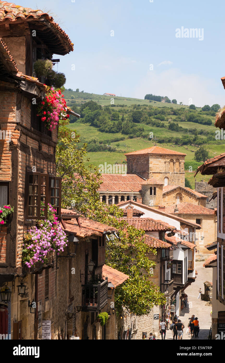 Old Town Santillana del Mar, Cantabria, Northern Spain, Europe Stock Photo