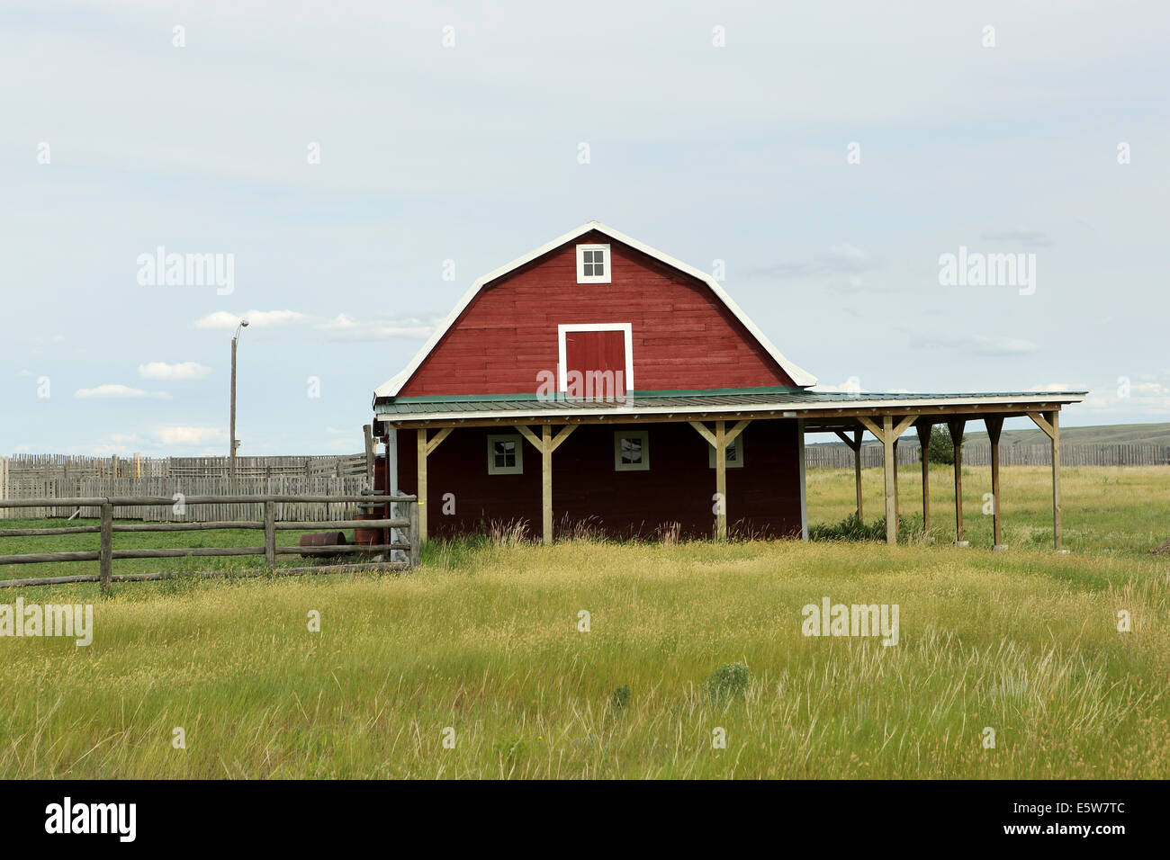 A barn at La Reata Ranch near Kyle, Saskatchewan, Canada Stock Photo