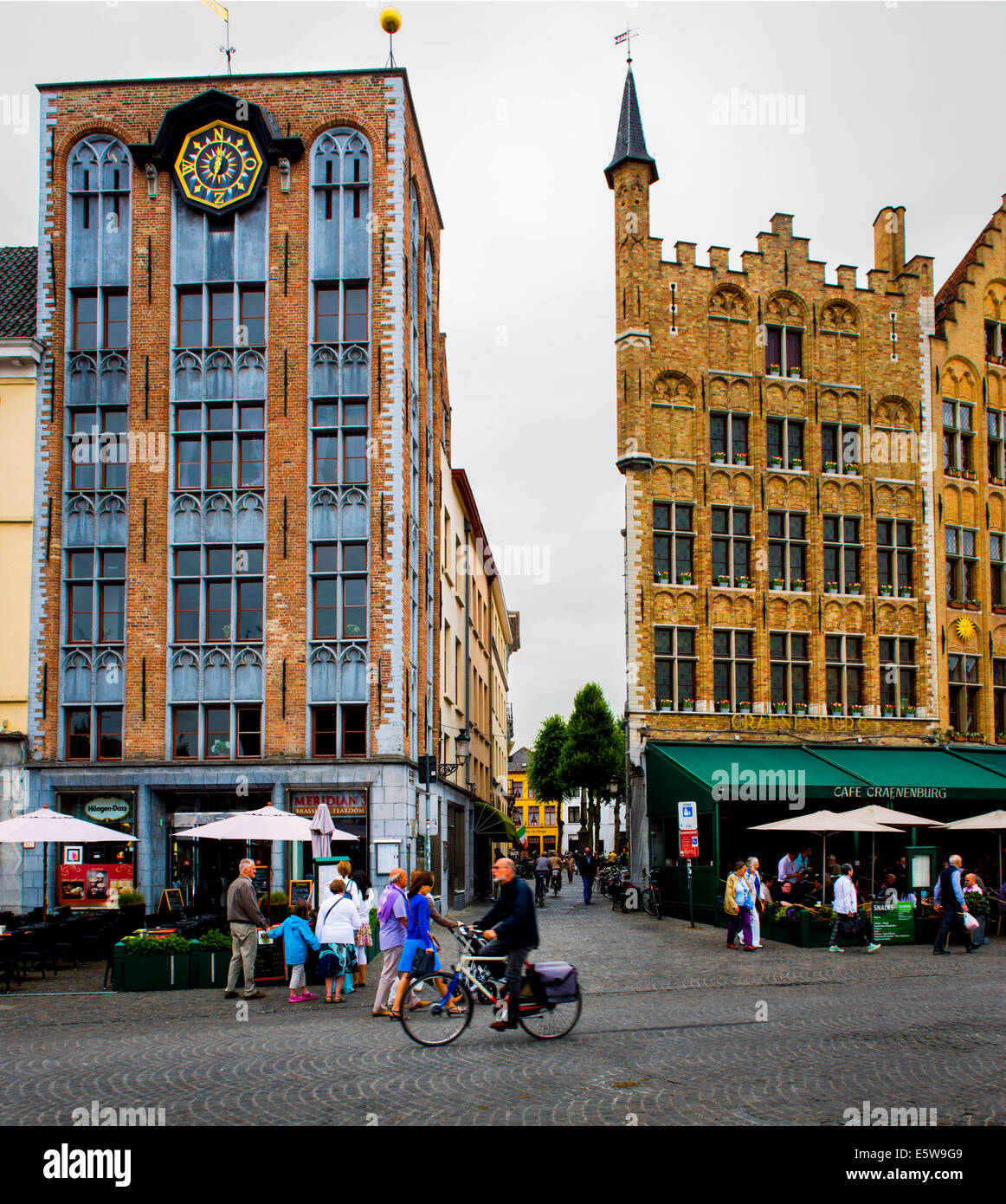 Bouchoute house, Craenenburg house, Bruges, Belgium Stock Photo