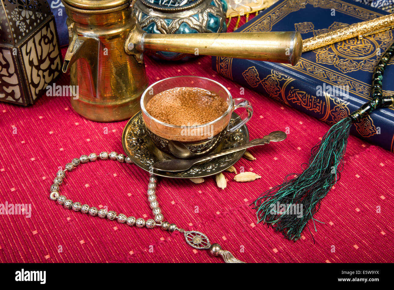 Traditional Arabic coffee served with cardamom seeds Stock Photo Alamy