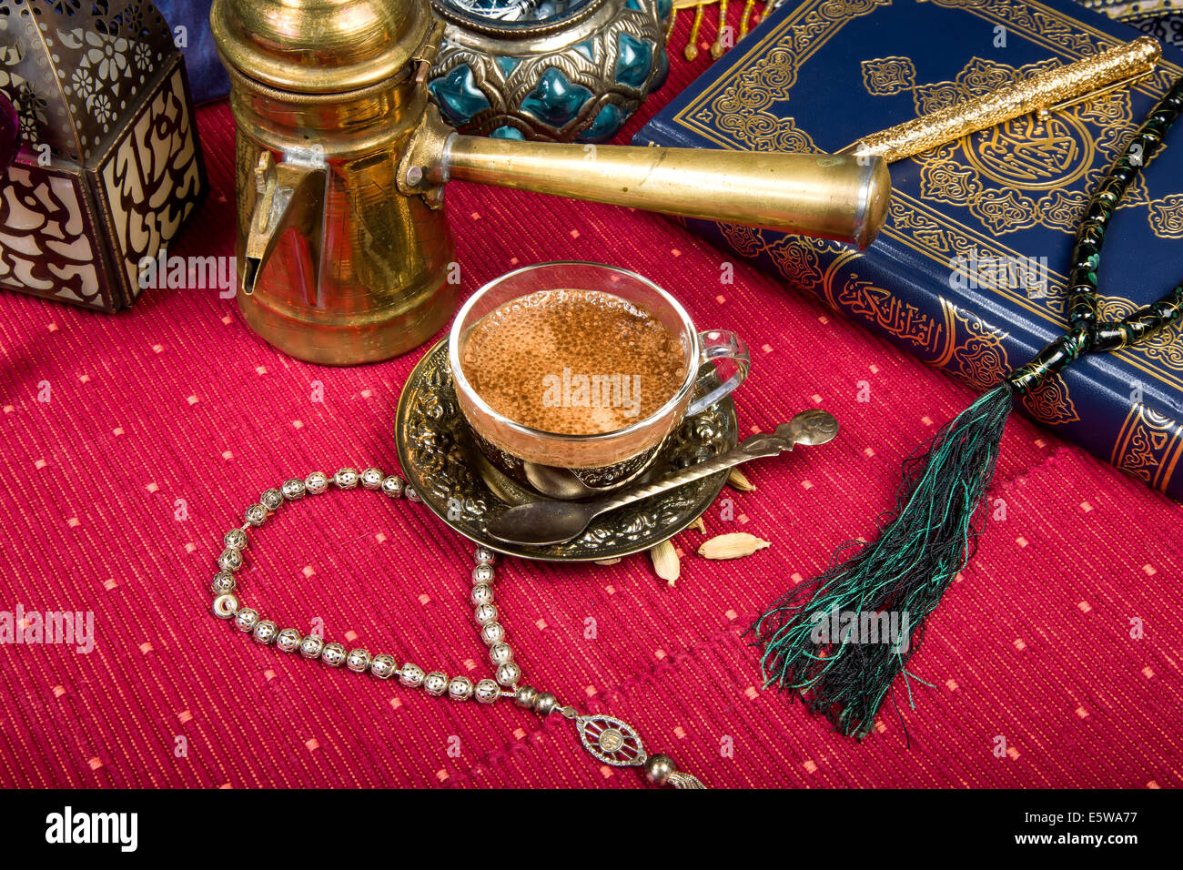 Traditional Arabic coffee served with cardamom seeds Stock Photo Alamy