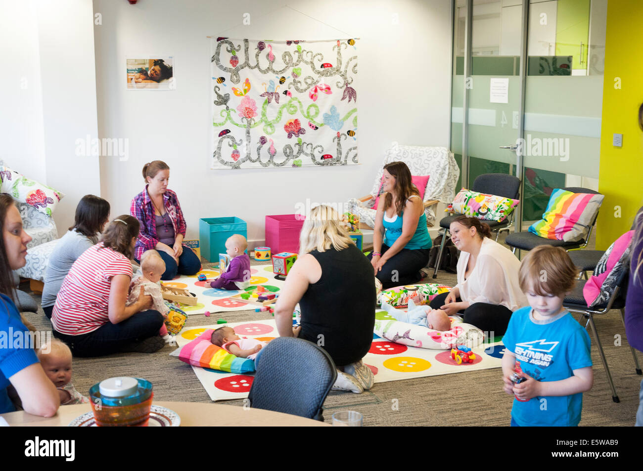 Milton Keynes, UK, 6th Aug 2014. Mothers and babies at the launch of
