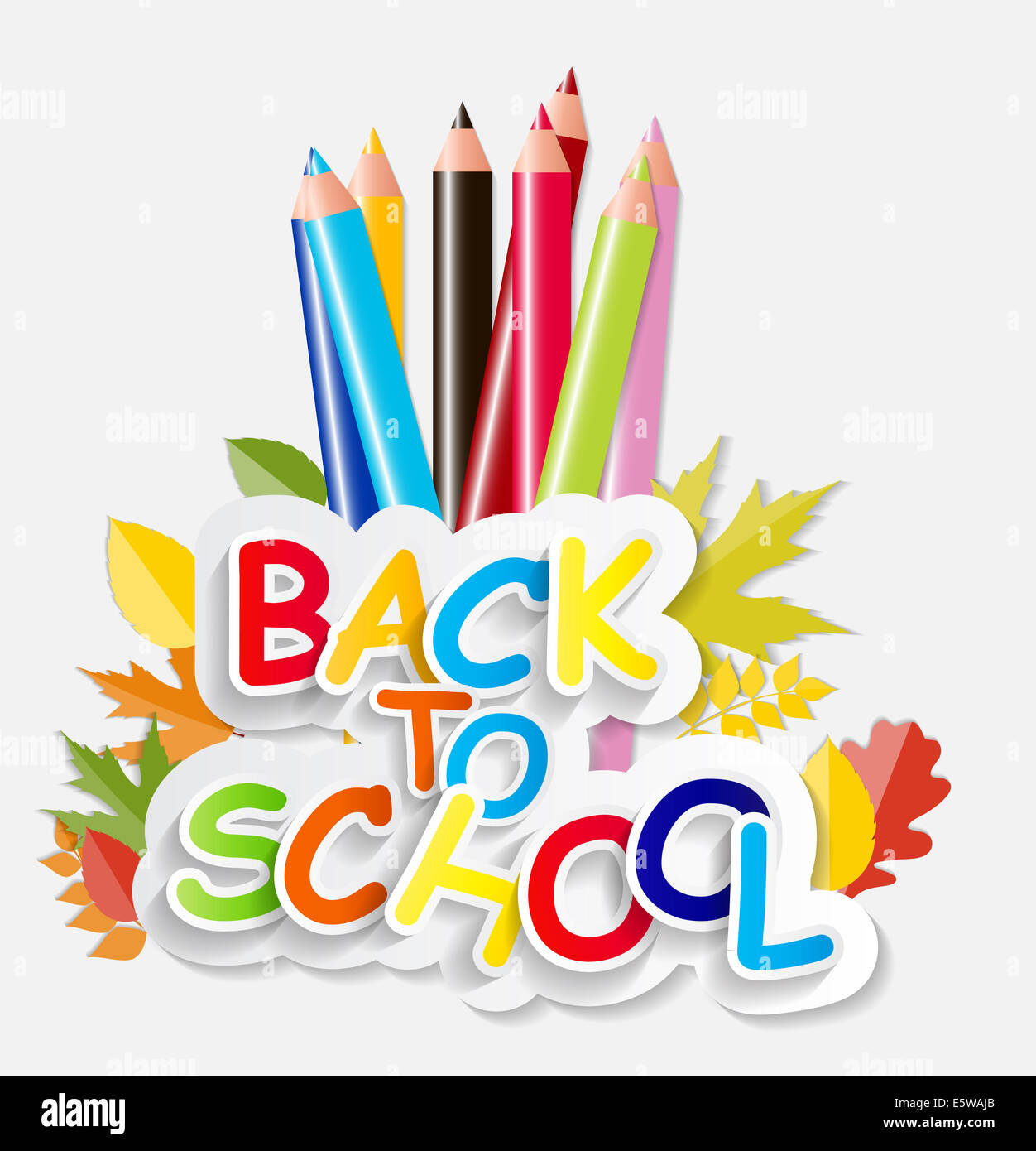 Back to School Concept Vector Illustration Stock Photo - Alamy